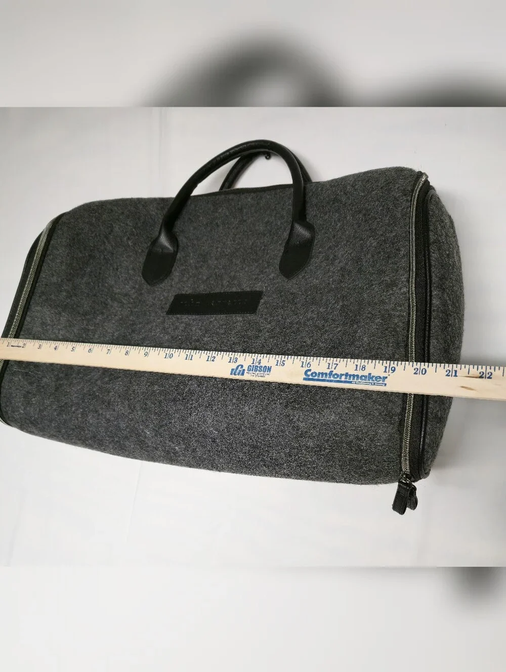 John Varvatos Charcoal Gray Weekender Duffle Bag